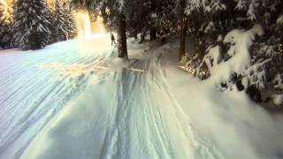 Les Carroz  Grand Massif  GoPro skiing video [upl. by Snilloc]