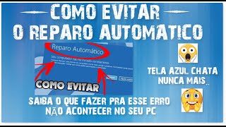 COMO EVITAR O REPARO AUTOMÁTICO [upl. by Hoban]