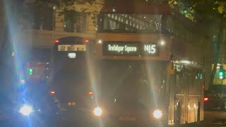 London Night Buses  MADNESS  at Aldwych  18th May 2024 [upl. by Gorey]