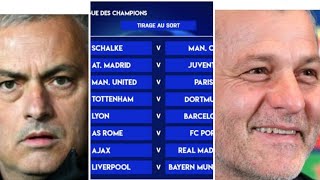 Tirage au sort Ligue des champions PSG prend Manchester United Barça pour OL [upl. by Llenil]