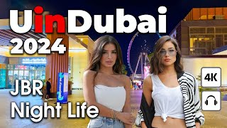 Dubai Live 247 🇦🇪 Wonderful JBR Night Life 4K  Walking Tour [upl. by Nereil]