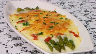 Pollo al horno con espárragos gratinados [upl. by Leatrice]