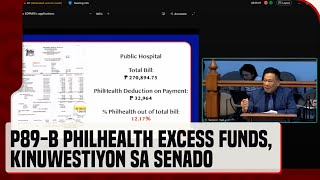 Sen JV Ejercito kinuwestiyon si PhilHealth CEO Emmanuel Ledesma ukol sa P89B excess funds [upl. by Lemak]