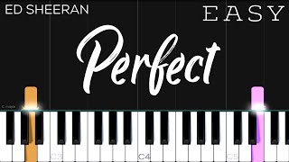 Perfect  Ed Sheeran  EASY Piano Tutorial [upl. by Psyche]