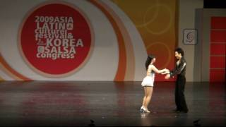 2009 Korea Salsa Congress couple Div Shimon Sato Rika Japan [upl. by Ecyac]