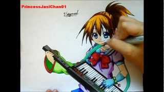 Coloring Rock Manga Girl with Copic Ciao  Speed Paint [upl. by Noam]