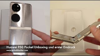 Huawei P50 Pocket Unboxing und erster Eindruck [upl. by Ayekram]