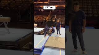 Male Gymnast tries Simone Biles skills👀🤸‍♀️ gymnast simonebiles [upl. by Araiek]