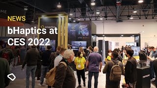 bHaptics showcases Tactglove at CES2022 [upl. by Ayekam]