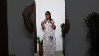 ഒരു Easy Nighty Frock Model Easy Neck Design Latest Nighty Stitching Malayalam shortsfeed shorts [upl. by Ameline89]