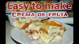 Easy to make Crema de fruta  Graham cake [upl. by Einrae]