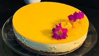 No Bake Mango Cheesecake Recipe By Twins Ktchen BY AF [upl. by Arnst683]