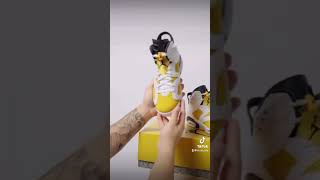 Jordan 6 YellowWhite Legends sneakers airjordan nike shoes jordan fashion jordan6 yelow wt [upl. by Wini]