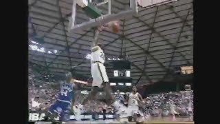 Gary Payton 28 Points 8 Ast Vs Mavericks 199495 Two Dunks amp GameWinner [upl. by Xever]