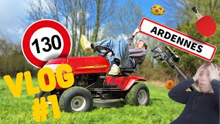 VLOG ARDENNES excès de vitesse en tracteur tondeuse [upl. by Hurlee]