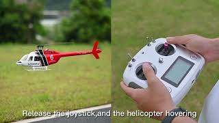 FLYWING Bell206 V3 scale RC helicopter First Flight Tutorial [upl. by Guild]