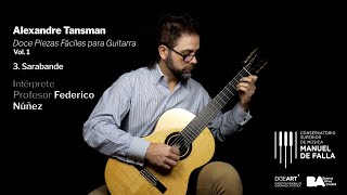 TUTORIAL  GUITARRA  Alexander Tansman  Piezas fáciles vol1 Sarabande [upl. by Attiuqal304]