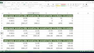 tutoriel Excel 2013 11 Arrondis [upl. by Illil]