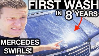 First Wash In 8 Years Mercedes S600 V12 Swirled Paint Best Before and After [upl. by Carce36]