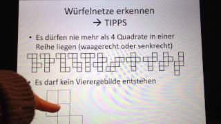 Würfelnetze erkennen  Würfelmuster bilden [upl. by Carlee69]