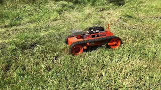 Remote Controlled Lawnmower Evatech Goat 22T Testing Day 2021 [upl. by Acnoib]