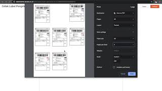 Cara Print Label Pengiriman Lazada Hemat Kertas [upl. by Hedi]