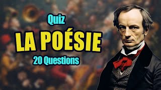 QUIZ sur la POESIE  20 Questions pour les plus cultivés [upl. by Adnohrahs267]