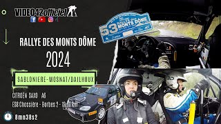 Rallye des Monts Dome 2024 ONBOARD Sabloniere\Mosnat saxo A6 par video42officiel [upl. by Enitsenrae324]