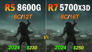 Ryzen 5 8600G vs Ryzen 7 5700X3D Test in 11 Games and Applications [upl. by Namor741]