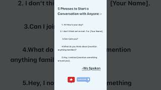 Make Friends🤝 Easily with These 5 Conversation Starters🤩 friends shorts viralshorts english [upl. by Neelon776]