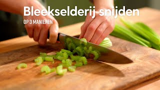 Bleekselderij snijden  How to  Allerhande [upl. by Osborne]