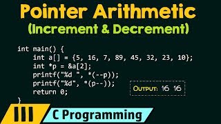 Pointer Arithmetic Increment amp Decrement [upl. by Spracklen]