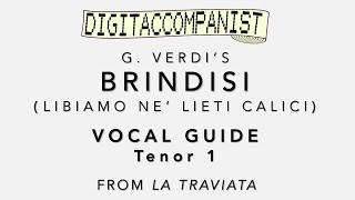 Libiamo ne lieti calici Brindisi Vocal Guide  Tenor 1 – Digital Accompaniment [upl. by Dunaville]