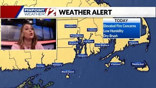 WPRI 12 Weather Alert 102724 Cold Start Monday Brushfire Potential Continues [upl. by Wavell972]