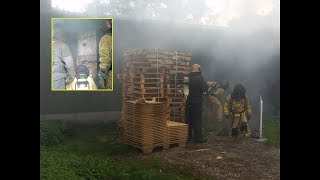 Basement firefighting using smokestoppers [upl. by Norvell]