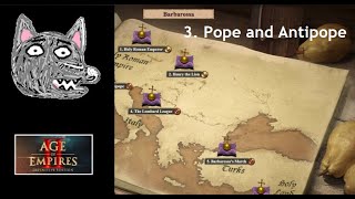 AoE2 DE Campaigns  Barbarossa  3 Pope and Antipope [upl. by Oiliruam]