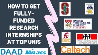 FullyFunded Research Internships at Foreign Universities  Mitacs  DAAD  Study abroad for free [upl. by Enelloc743]