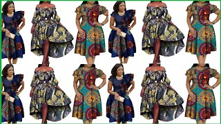 KITENGE SHORT DRESSES DESIGNS  MITINDO MIPYA YA MAGAUNI MAFUPI YA VITENGE [upl. by Tillford]