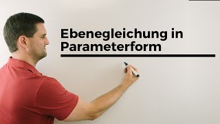 Ebenegleichung in Parameterform aus Geradenschar heraus bestimmen  Mathe by Daniel Jung [upl. by Lacram654]