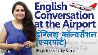 Learn English through Hindi  English Conversation at the Airport [upl. by Eiramik]