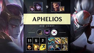 Aphelios ADC vs Draven Dominating  KR Master Patch 1421 [upl. by Adnarim]