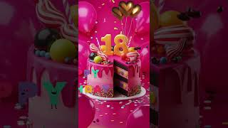 Happy 18th Birthday │ Happy Birthday To You Song [upl. by Ennovyahs]