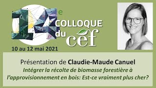 31  Claudie Maude Canuel  Sylviculture et aménagement  Colloque du CEF 2021 [upl. by Alanson]