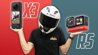 Which Is The Best 360 Camera For Motorcycles  Insta360 X3 vs One RS [upl. by Anewor]