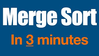 Merge sort in 3 minutes [upl. by Kippar]