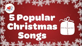 Top 5 Christmas Songs and Carols with Lyrics 🎅 [upl. by Graaf]