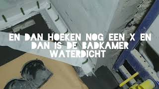 ZELF EEN CEMENTDEKVLOER WATERDICHT MAKEN IN BADKAMER BIJ DRAIN OF PUT [upl. by Teece]