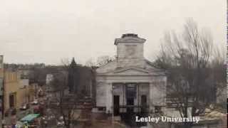 Lesley University moves former church as part of 46M Lunder Arts Center project [upl. by Nnel]