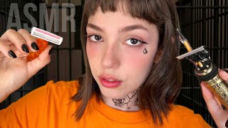 ASMR FAZENDO SUA TATUAGEM NA PRISÃO ⛓️ [upl. by Pineda656]