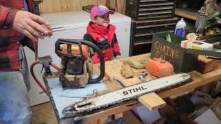 Chainsaw Maintenance Stihl Ms290 Fix oil leak [upl. by Maximilianus520]